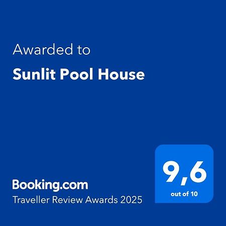 Villa Sunlit Pool House à Posidhonía Extérieur photo